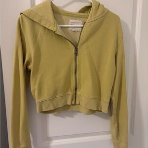 American Eagle Outfitters Mustard Zip-Up Hoodie